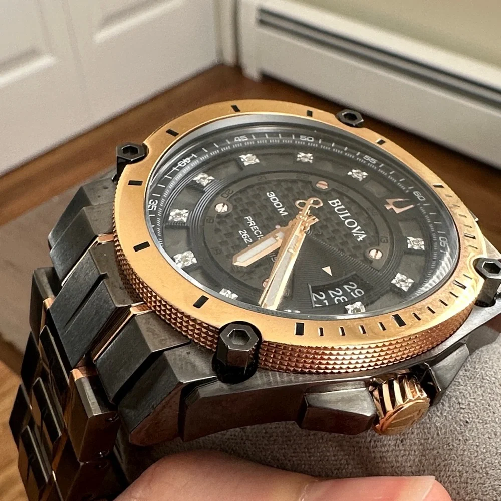 EUC Bulova Precisionist Men's Watch 98D149